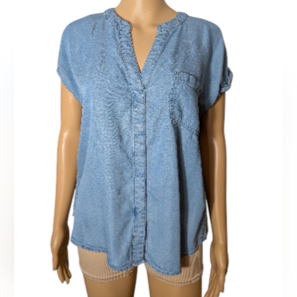 Mine Denim Shirt Buttons Down The Back